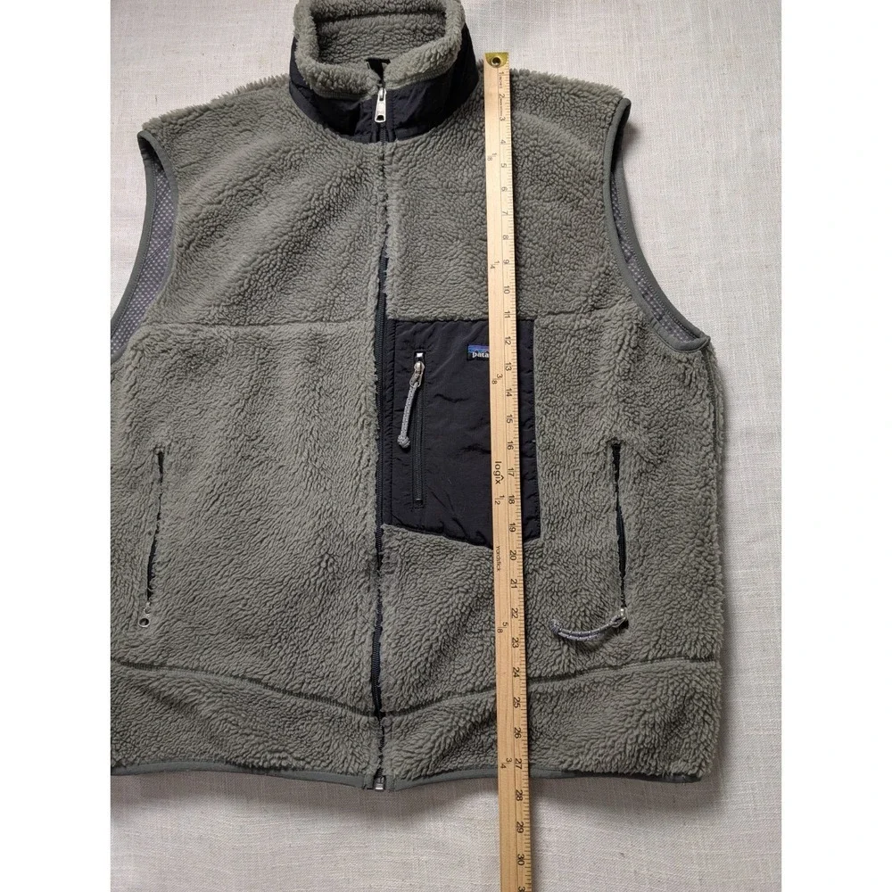 Vintage Patagonia Retro-X Deep Pile Fleece Shepra Vest Full Zip Olive  XXL 90s